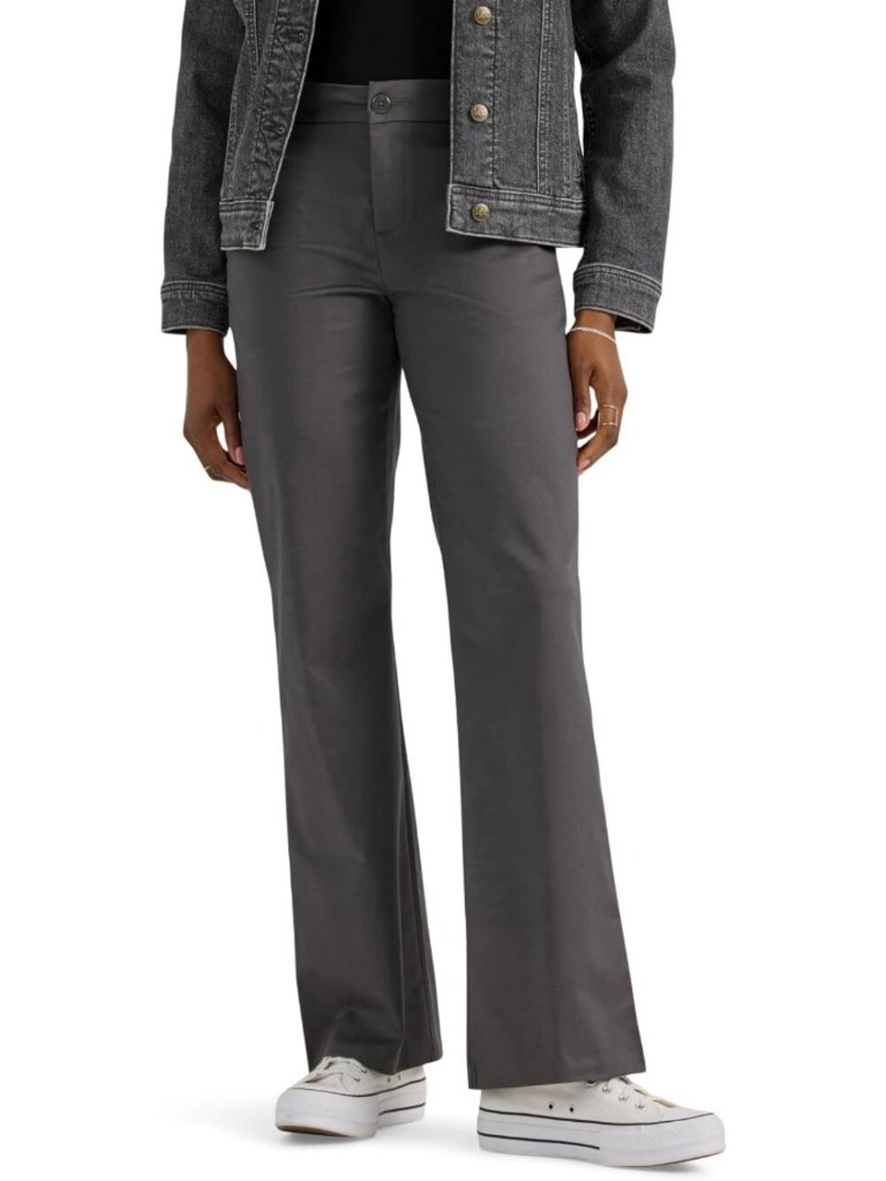 Wrinkle-Free Mid Rise Bootcut Pants for Women | Comfortable & Stylish Fit